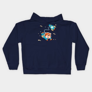 Space tiger or astronaut in a space suit with cartoon style. Kids Hoodie